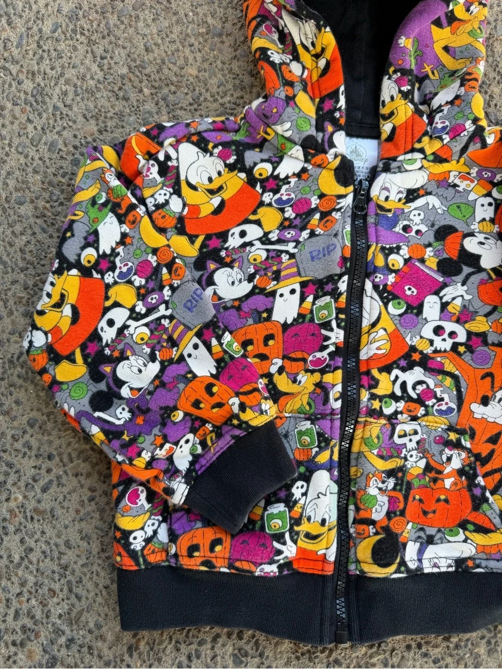 Disney Parks 2022 Park Exclusive Halloween Mickey and Friends Zip Hoodie Size XS